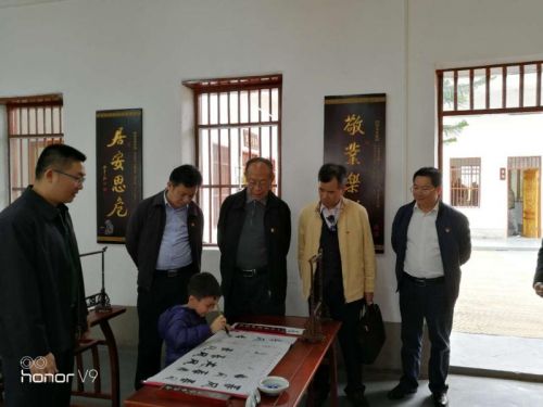 何主任一行在乡村调研